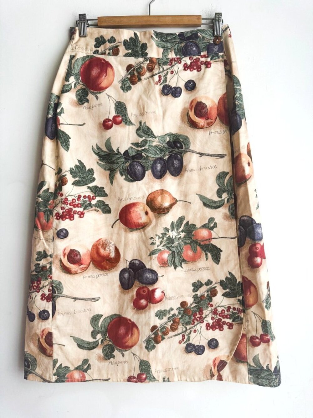Vintage Berry Ellen Fruit Print Cotton A line Skirt  M - Picture 4 of 7